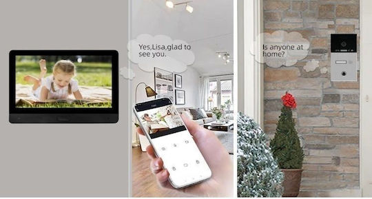 Joytimer Wireless Video Intercom Set Wi-Fi Black