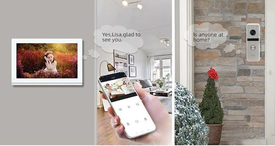 Joytimer Wireless Video Intercom Set Wi-Fi White
