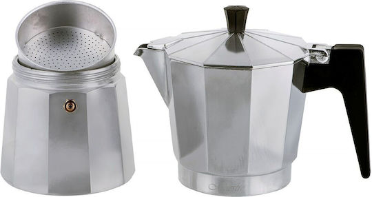 Maestro 9 Espresso Stovetop Pot 9 Cups Silver
