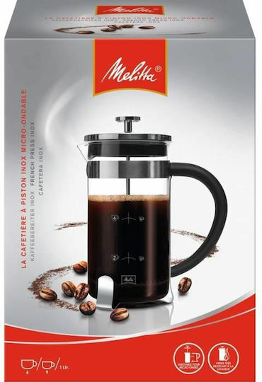 Melitta Manual Filter Coffee Maker Stainless Steel Silver 1L