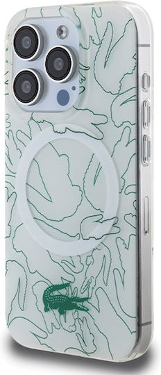 Lacoste Double Layer Repeat Magsafe Back Cover Πλαστικό Λευκό (iPhone 15 Pro)