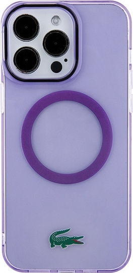 Lacoste Задна корица Пластмаса Лилав (iPhone 15 Pro)