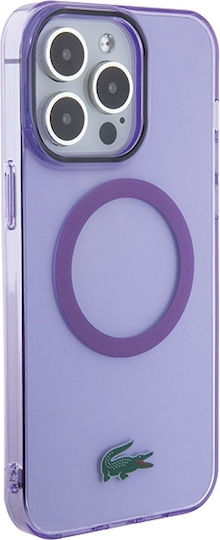 Lacoste Back Cover Plastic Purple (iPhone 15 Pro Max)