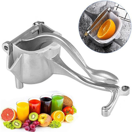 Hand Press Lemon / Orange made of Metal in Silver Color