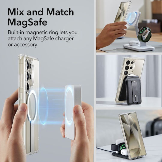 ESR Flickstand Boost Halolock Umschlag Rückseite Kunststoff Clear (Galaxy S24 Ultra)
