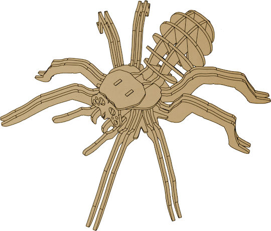 Wooden Construction Toy 3D Spider for Children 6+ years old+ Years