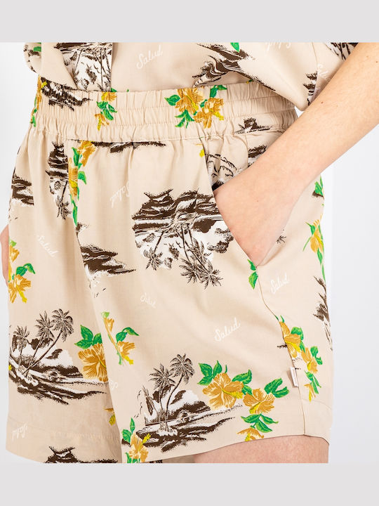 Femei Pantaloni scurți Beige Safar