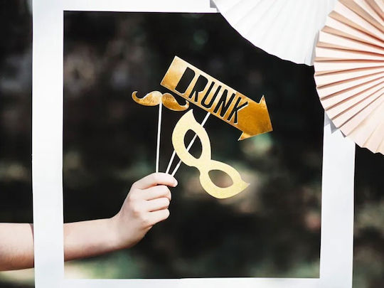 ikonka Photo Booth Prop για Party με Θέμα "Γάμος" Σετ 8τμχ KX4563
