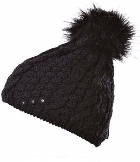 Pom Pom Beanie Γυναικείος Fleece Σκούφος Πλεκτός σε Μαύρο χρώμα
