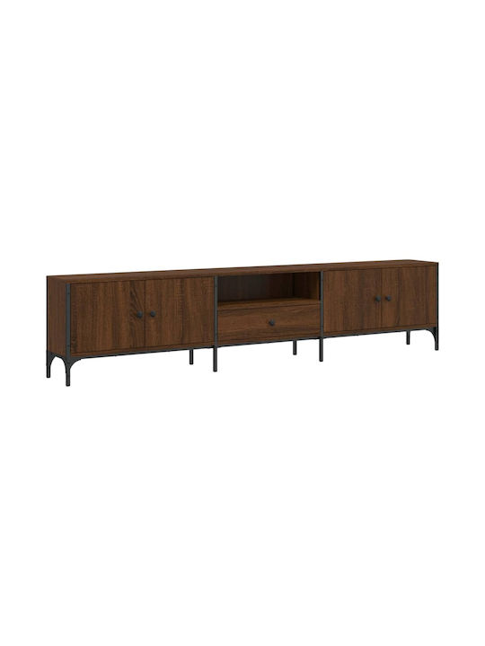 TV Stand from Metal & Wood Brown Oak L200xW25xH44cm