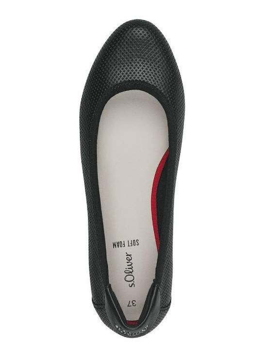 Synthetic Leather Ballerinas Black