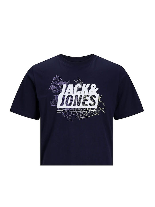 Jack & Jones Ανδρικό T-shirt Κοντομάνικο Navy Μπλε