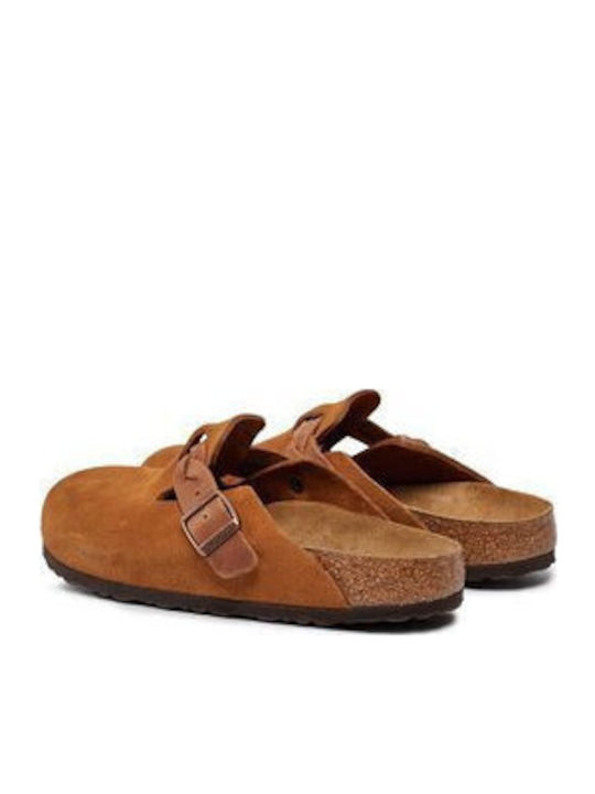 Boston Braided Anatomical Leather Women's Slippers Brown Narrow Fit
