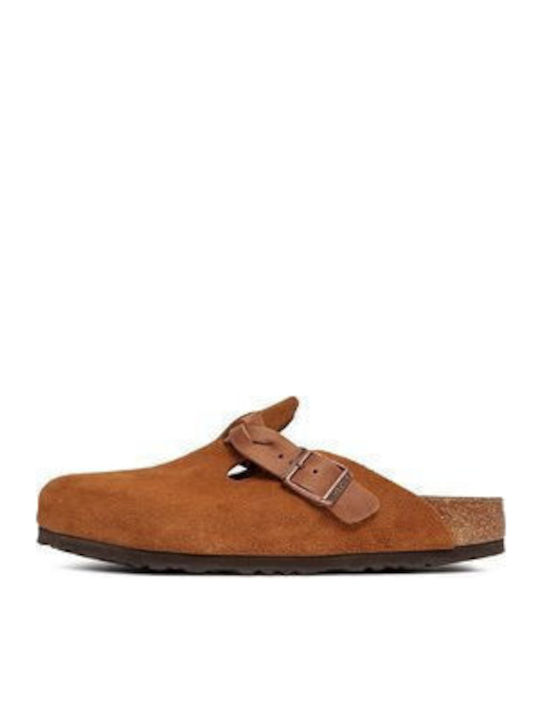 Boston Braided Anatomical Leather Women's Slippers Brown Narrow Fit