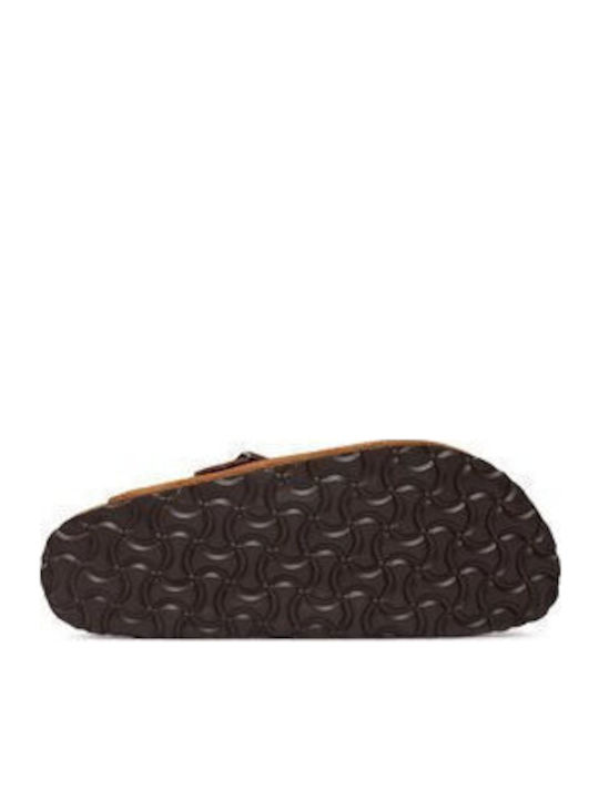 Boston Braided Anatomical Leather Women's Slippers Brown Narrow Fit