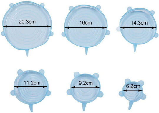 Ruhhy Container Cover made of Silicone in Blue Color 00012273 6pcs