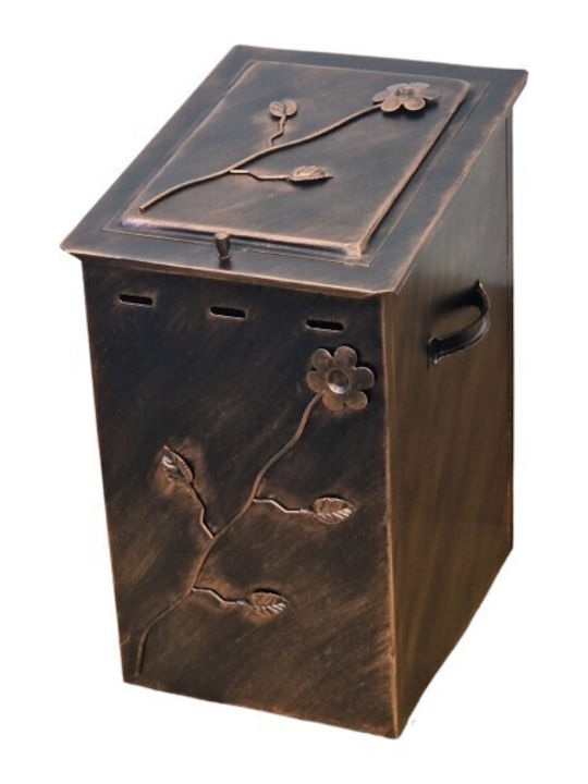 Ξ-7 Metallisch Box Holzlagerung 54x39x31cm Silber