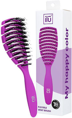 Ilu Easy Detangling Brush Purple