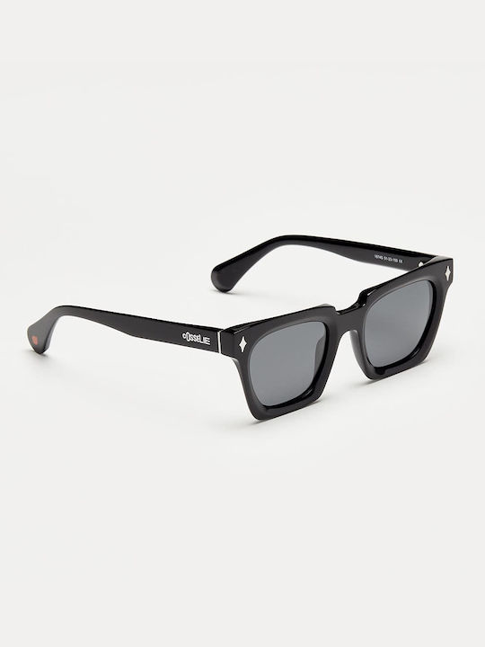 Cosselie Sunglasses with Black Plastic Frame and Gray Lens 1802202290