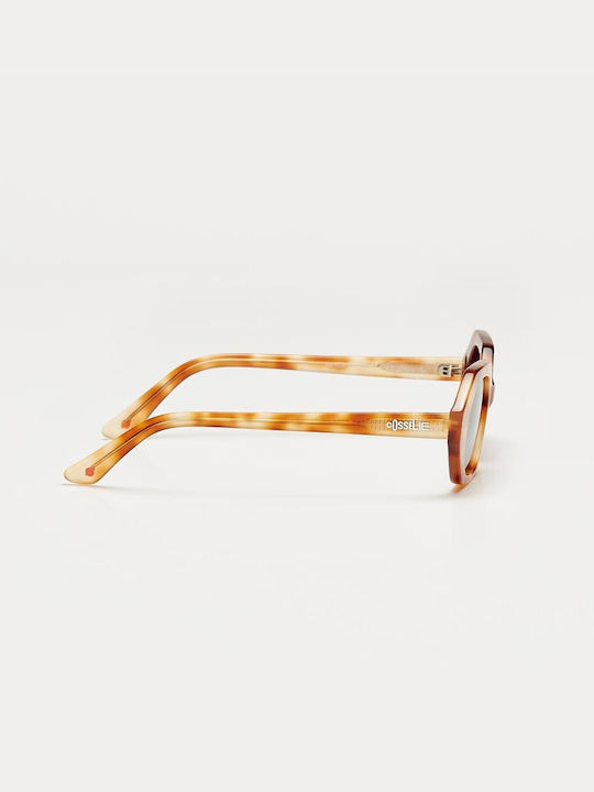 Cosselie Kent Women's Sunglasses with Brown Tartaruga Horn-Rimmed Frame and Gray Gradient Lenses