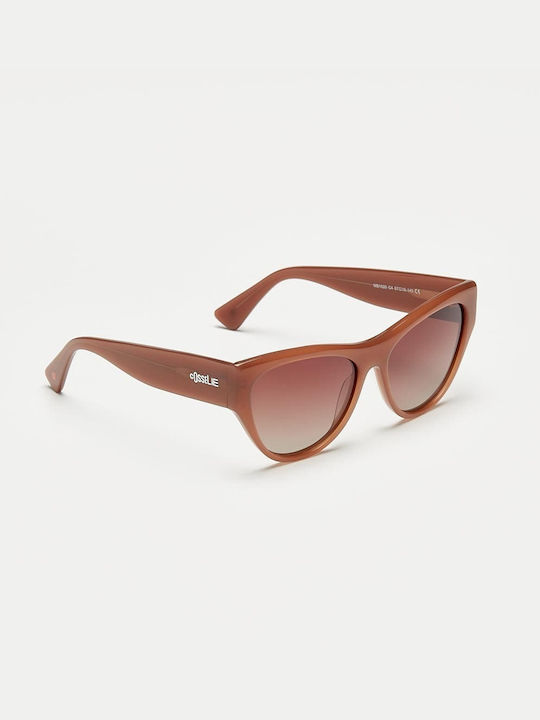 Cosselie Women's Sunglasses with Pink Plastic Frame and Brown Gradient Lens 1802202384