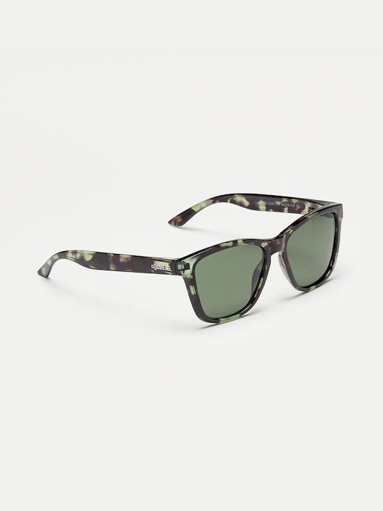 Cosselie Sunglasses with Multicolour Tartaruga Plastic Frame and Green Lens 1802202467