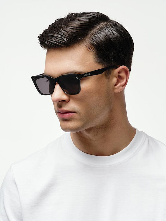 Cosselie Ethel Women's Sunglasses with Black Horn-Rimmed Frame and Gray Lenses