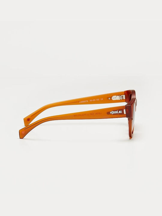Cosselie Leon Unisex Sunglasses with Orange Plastic Frame and Brown Polarized Lens 1802202323