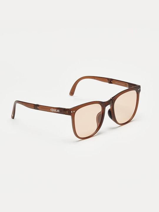 Cosselie Sunglasses with Brown Plastic Frame and Beige Lens 1802202496