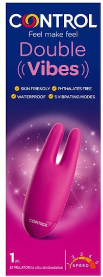 Control Feel Make Feel Double Vibes for Clitoral Stimulation Mini Κλειτοριδικός Δονητής 12.4cm Ροζ