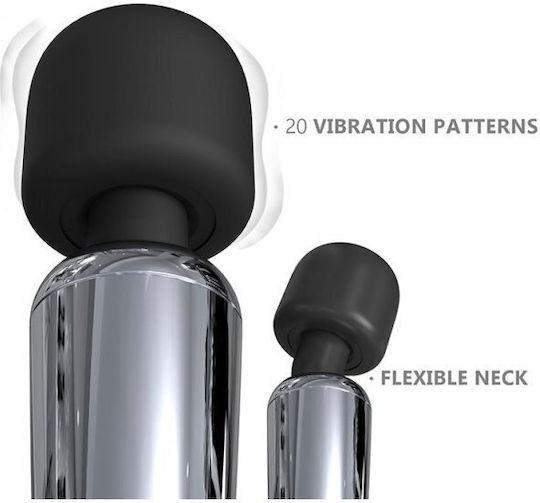 Action Vibrator Massage with Remote Control 29.5cm Silver