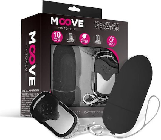 IntoYou Vibrating Egg with Remote Control Δονητής Egg με Remote Control Black