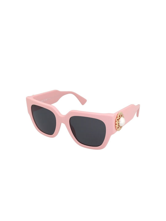 Moschino Women's Sunglasses with Pink Plastic Frame and Gray Lens MOS153/S 35J/IR