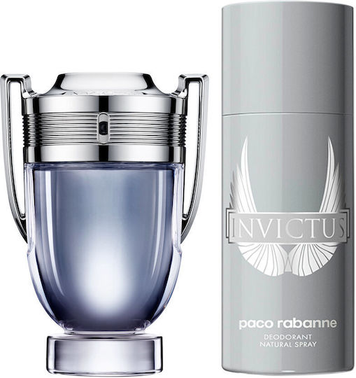 Rabanne Invictus Ανδρικό Σετ με Eau de Toilette 2τμχ