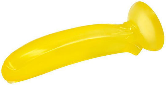 Baile Glass Dildo With Suction Cup Yellow