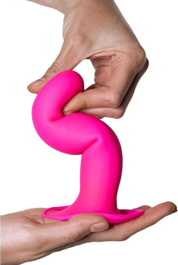Adrien Lastic Hitsens Dual Density S04 Dildo Glass Dildo With Suction Cup Pink 17.8cm