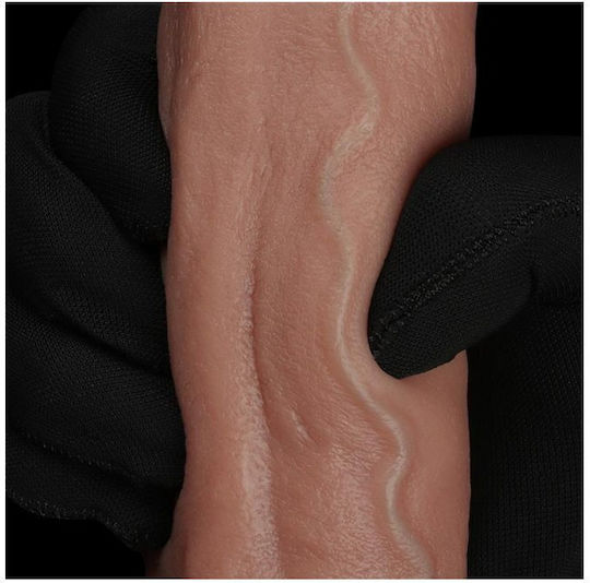 Lovetoy Dual Layered Dildo Dildo με Όρχεις και Βεντούζα 22.5cm