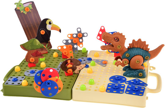 Jokomisiada Пластмасова Конструктивна Игра Dinosaur за Деца 3+ години+ Години