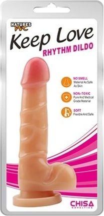 Chisa Novelties Keep Love Fantasy Dildo Реалистично дилдо с Топки и Вендуза Плът 19.5см