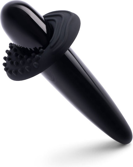 Le Wand Crystal Slim Wand Dildo din sticlă Black Obsidian 18cm