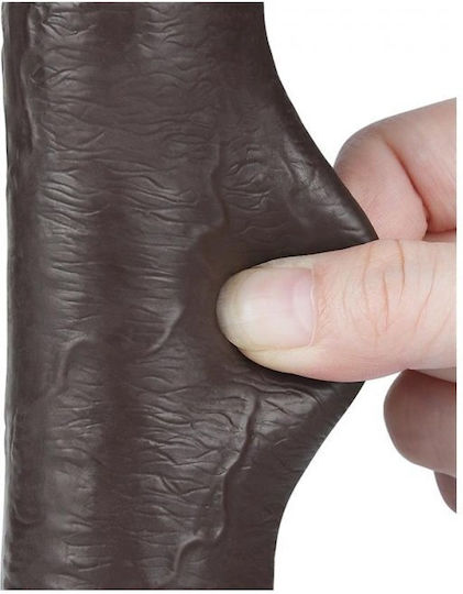 Lovetoy Dildo με Όρχεις και Βεντούζα Flesh 22cm