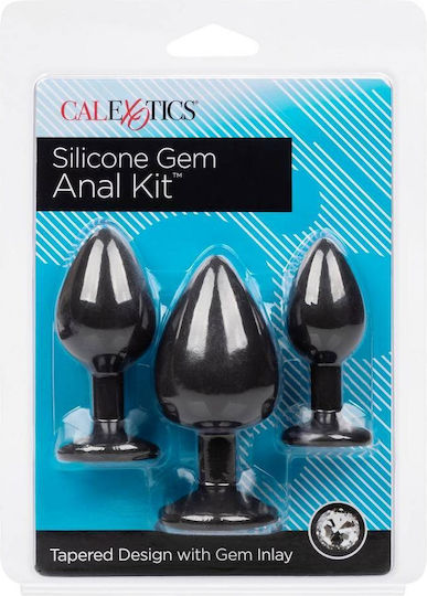 Calexotics Silicone Gem Anal Kit Anale Plugs Elektrische Gitarren Black
