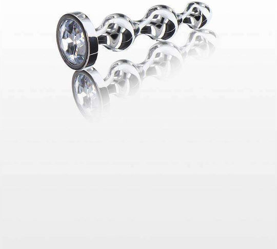 ToyJoy Diamond Star Πρωκτικές Μπίλιες Small Ασημί