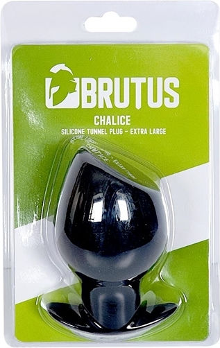 Brutus Chalice Silicone Tunnel Plug Anal Plug XLarge Black