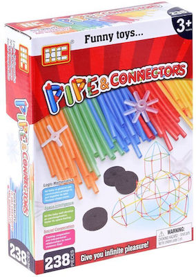 Plastic Construction Toy Tubes Straws Sticks for 3+ years