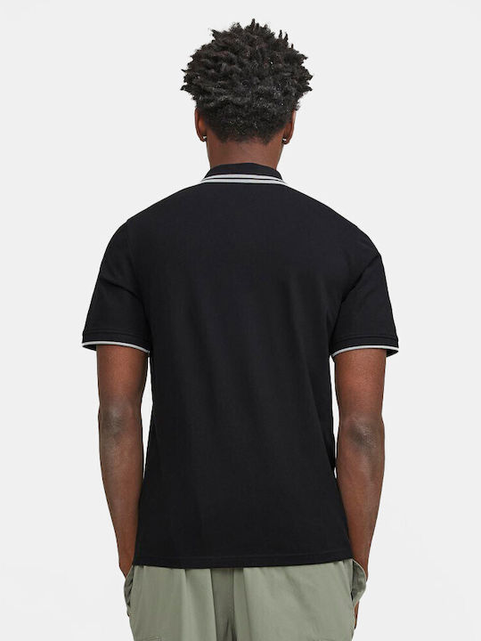 Jack & Jones Ανδρική Μπλούζα Κοντομάνικη Polo Black