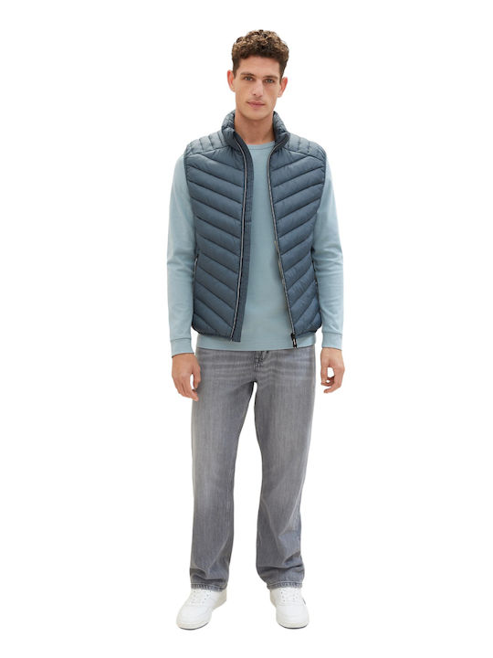 Sleeveless Winter Jacket Puffer Blue