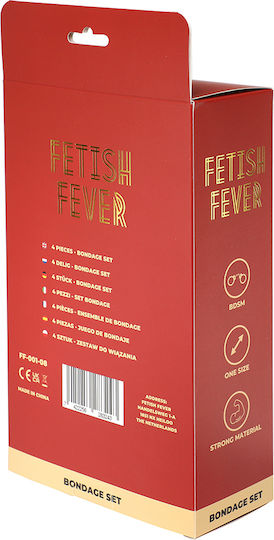 Fever BDSM Kit σε Κόκκινο Χρώμα 4τμχ