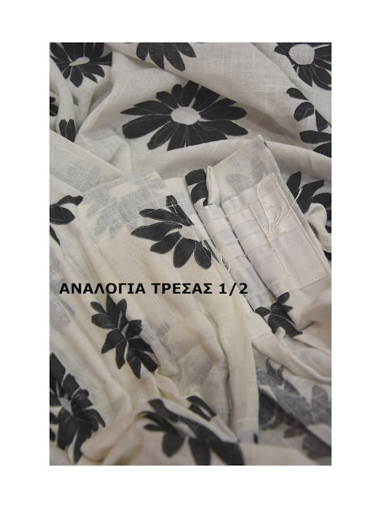 Decotelia Σετ Κουρτίνες με Τρέσα Λευκές 220x230εκ.