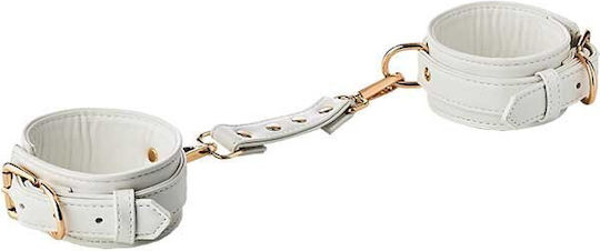 Dream Toys Blaze Elite Leather Ankle Cuffs Χειροπέδες White